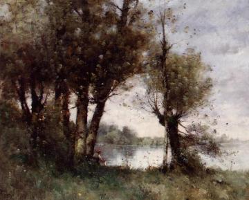 The Banks Of The Vienne Artwork by Paul-Desire Trouillebert