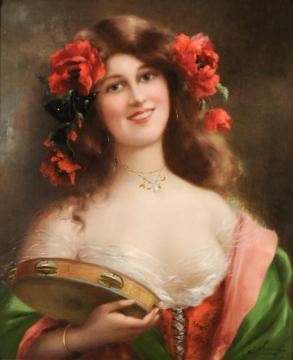 Tambourine Girl Artwork by Emile Vernon