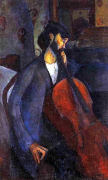 The Cellist Artwork by Amedeo Modigliani