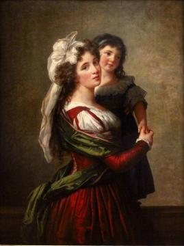 Madame Rousseau And Her Daughter Artwork by Elisabeth Vigee Le Brun