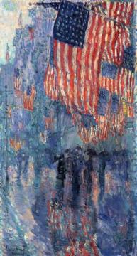 The Avenue In The Rain Artwork by Frederick Childe Hassam