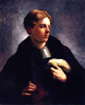 Self-portrait With Breast Armor And Beret Artwork by Wilhelm Trübner