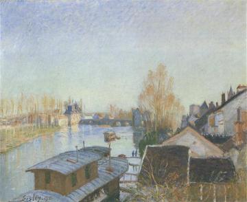Banks of the Loing near Moret Artwork by Alfred Sisley