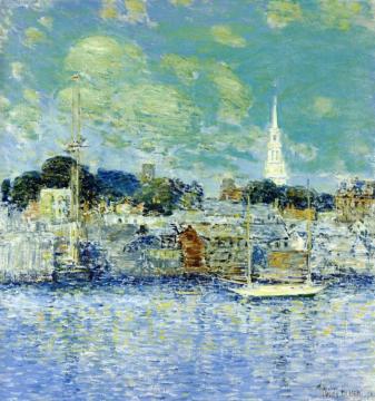 Newport Waterfront Artwork by Frederick Childe Hassam