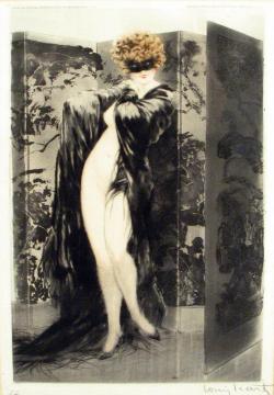 Venetian Shawl Artwork by Louis Icart