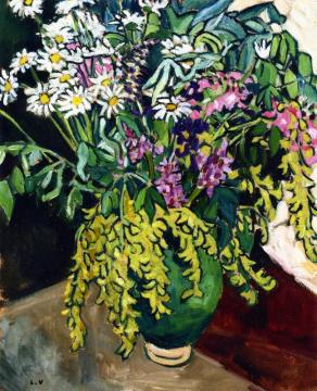 Wild Flowers In A Green Vase Artwork by Louis Valtat