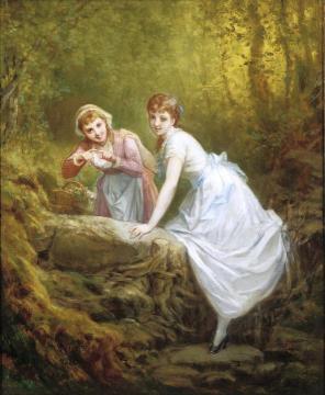 The flower pickers Artwork by Henri Pierre Picou