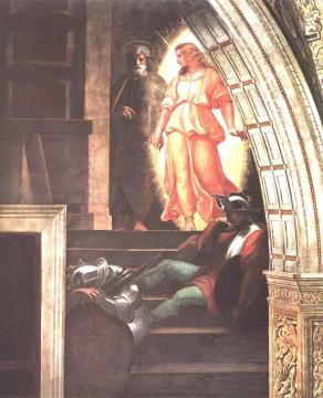 The Liberation of St Peter (detail 3) (Stanza di Eliodoro) Artwork by Raphael