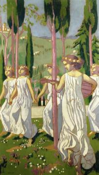The Dancers Artwork by Maurice Denis