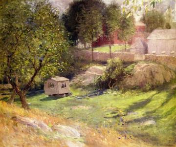Landscape: Branchville, The Palace Car Artwork by Julian Alden Weir