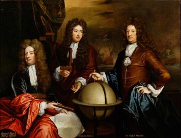 Edward Russell, Earl of Orford, Captain John Benbow and Admiral Ralph Delavall Artwork by Sir Godfrey Kneller