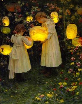 Japanese Lanterns Artwork by Luther Emerson Van Gorder