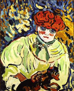 Portrait Of A Woman Artwork by Maurice De Vlaminck
