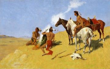 The Smoke Signal Artwork by Frederic Remington