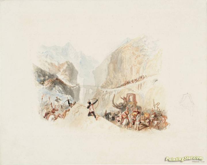 Rogers's 'Italy' - Hannibal Passing the Alps Artwork by Joseph Mallord William Turner