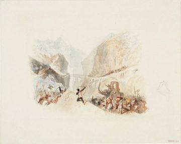 Rogers's 'Italy' - Hannibal Passing the Alps Artwork by Joseph Mallord William Turner