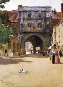 Gateway at Canterbury Artwork by Frederick Childe Hassam