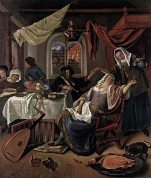 The Dissolute Household Artwork by Jan Steen