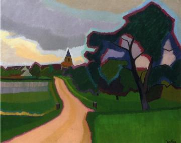 Church At Orgeruse Artwork by Auguste Herbin