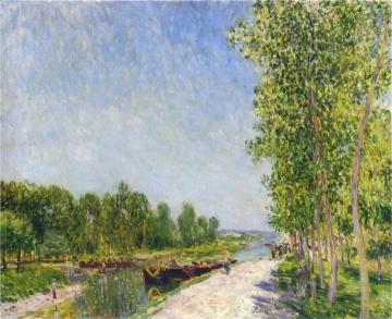 On the Banks of the Loing Canal Artwork by Alfred Sisley