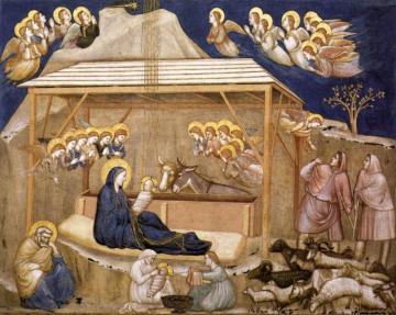 Nativity (north Transept, Lower Church, San Francesco, Assisi) Artwork by Giotto di Bondone