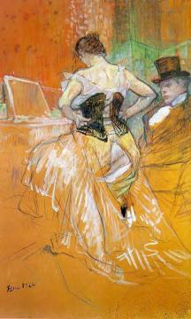 Elles: Woman In A Corset Artwork by Henri de Toulouse-Lautrec