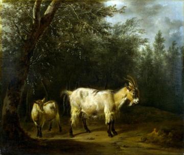 A Goat And A Kid Artwork by Adriaen van de Velde
