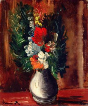 Flowers In A Vase Artwork by Maurice De Vlaminck