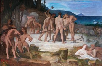 Le Travail Artwork by Pierre Puvis de Chavannes