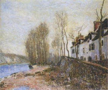 Saint Mammes in Winter Artwork by Alfred Sisley