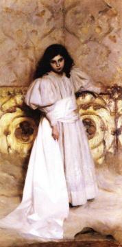 Portrait Of Irene Artwork by Cesare Tallone