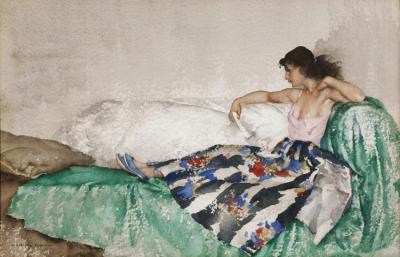 The Letter Artwork by Sir William Russell Flint