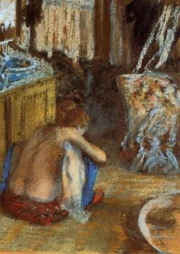 Woman Squatting Artwork by Edgar Degas