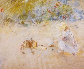 Child Playing in the Garden Artwork by Berthe Morisot