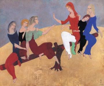 See Saw Artwork by Tsuguharu Foujita