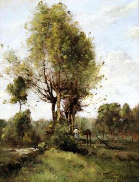 The Reaper By The River Artwork by Paul-Desire Trouillebert