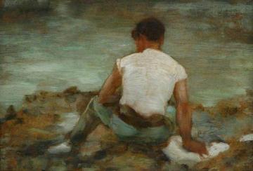 Sketch for 'The Three Companions' Artwork by Henry Scott Tuke