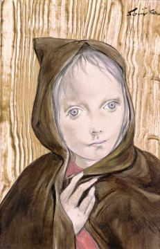 Little Girl Artwork by Tsuguharu Foujita