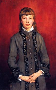 Girl With Folded Hands Artwork by Wilhelm Trübner