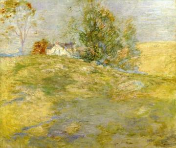 Artist's Home In Autumn, Greenwich, Connecticut Artwork by John Twachtman