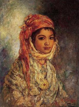 Portrait Of A Girl (portrait D'une Fillette) Artwork by Edouard Verschaffelt