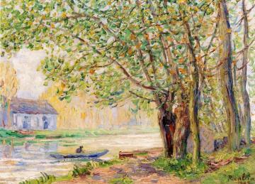 The Effect of Sunlight on the Banks of the Seine Artwork by Francis Picabia
