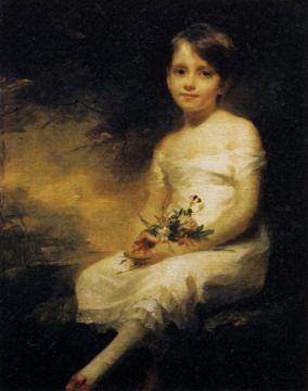 Young Girl Holding Flowers Artwork by Henry Raeburn