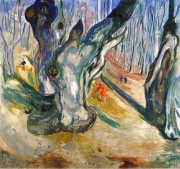Elm Forest In Spring Artwork by Edvard Munch