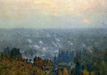 Mount Hood and the Valley of the Willamette Artwork by Frederick Childe Hassam