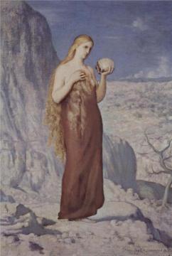 Mary Magdalene in the Desert Artwork by Pierre Puvis de Chavannes