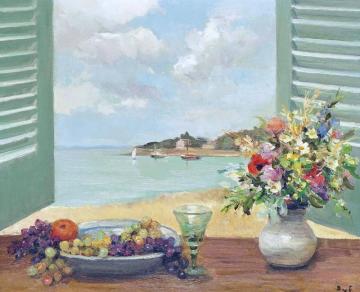 Window Overlooking The Sea Artwork by Marcel Dyf