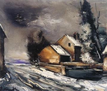 Winter Landscape Artwork by Maurice De Vlaminck