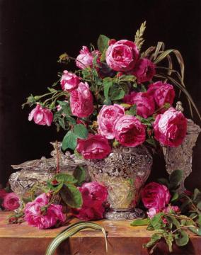 Roses Artwork by Ferdinand Georg Waldmuller