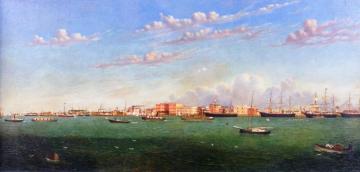 View Of Galveston Harbor Artwork by William Aiken Walker